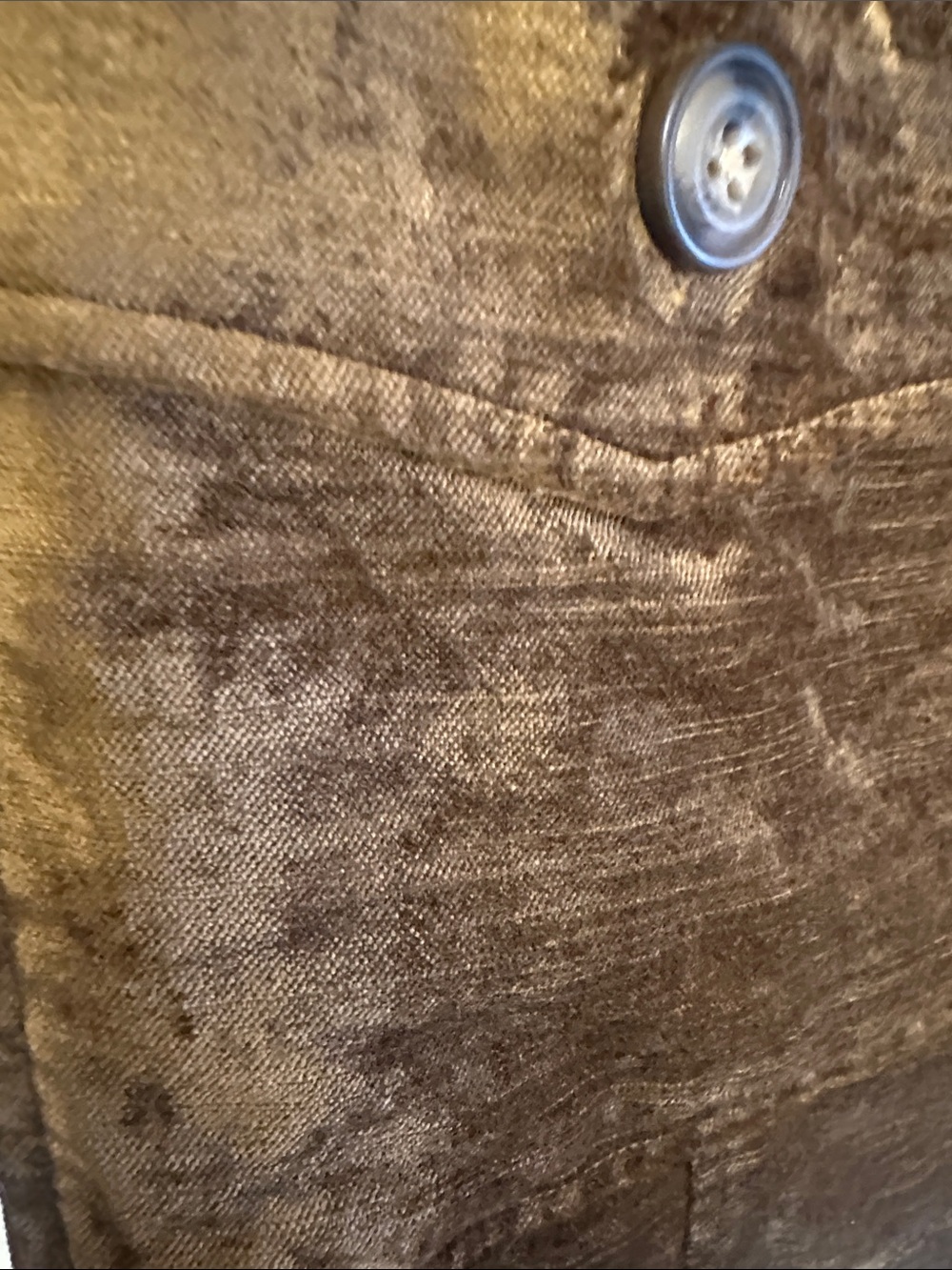 CAbi Women's Velvet Button-Front Jacket in Golden Brown - Picture 3 of 9